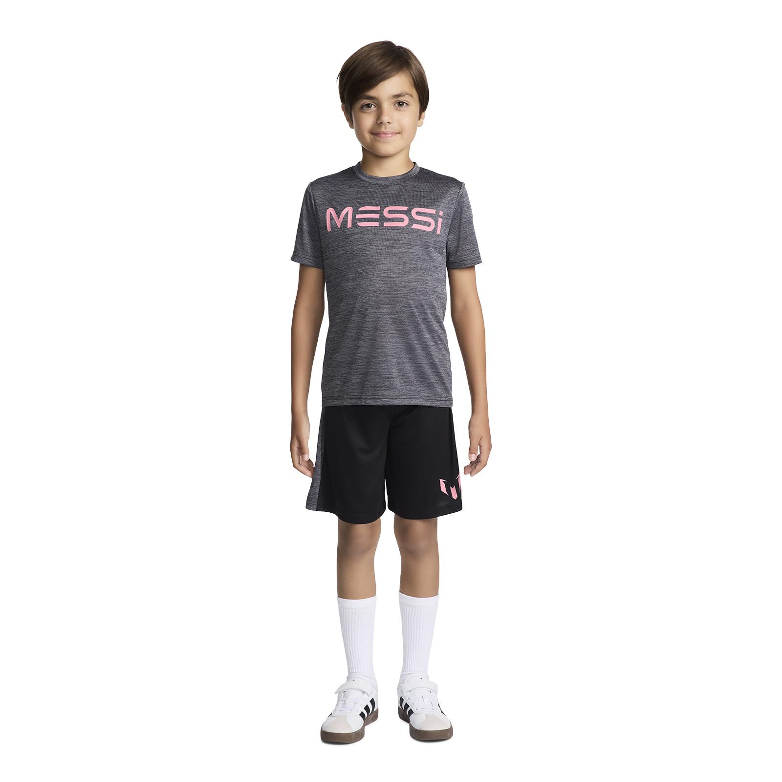 boys Lifestyle Short Sleeve 2-piece Set, Slim-fit Jersey Set With Top & Shorts